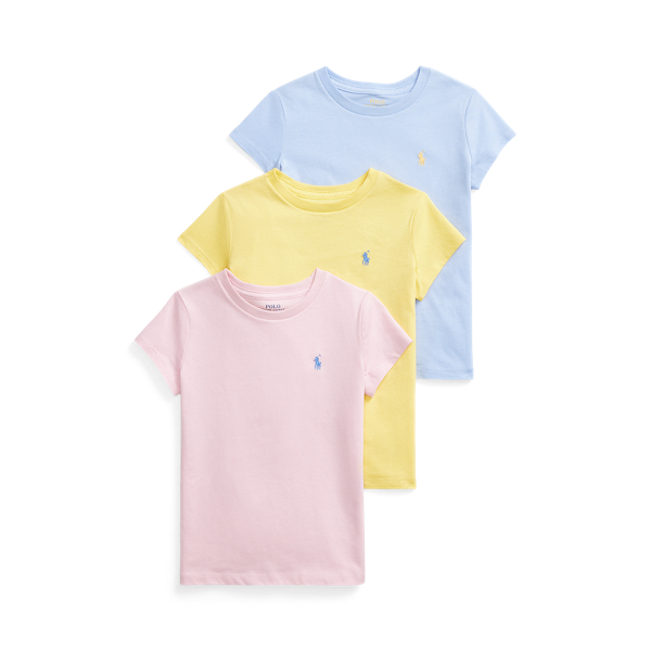 Cotton Jersey Crewneck T-Shirt 3-Pack