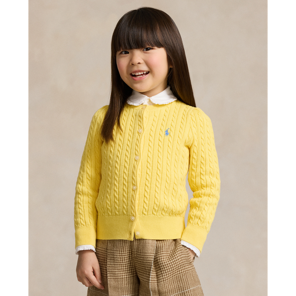 Mini-Cable Cotton Cardigan GIRLS 1.5–6.5 YEARS 1