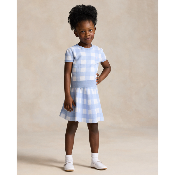 Gingham Cotton Jumper &amp; Skirt Set GIRLS 1.5–6.5 YEARS 1