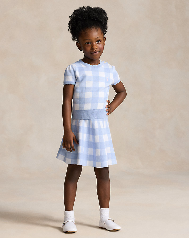 Gingham Cotton Jumper &amp; Skirt Set GIRLS 1.5–6.5 YEARS 1