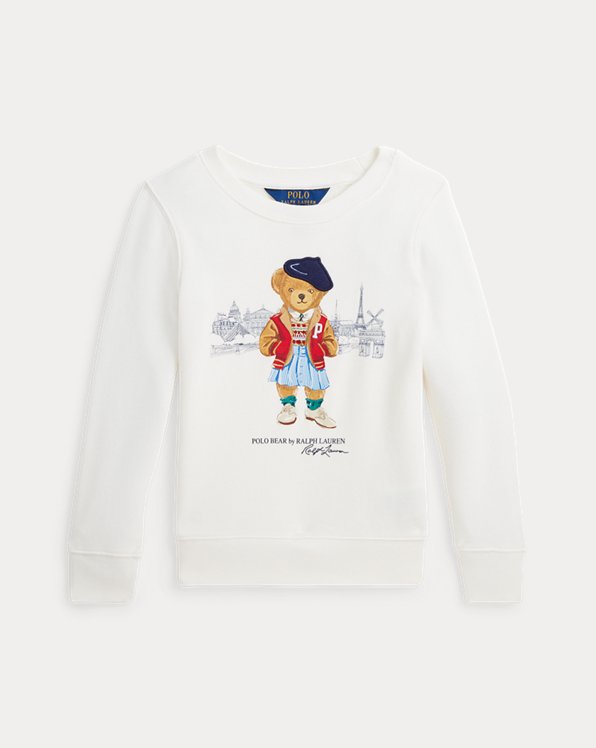 Badstof sweatshirt met Polo Bear Paris