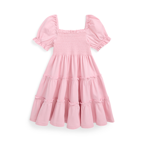 Smocked Cotton Jersey Dress