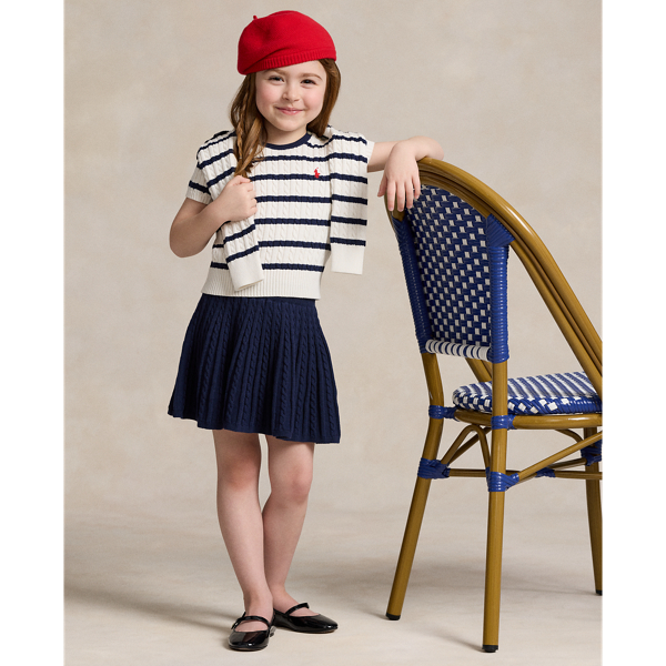 Striped Cotton Sweater & Skirt Set Girls 2-6x 1