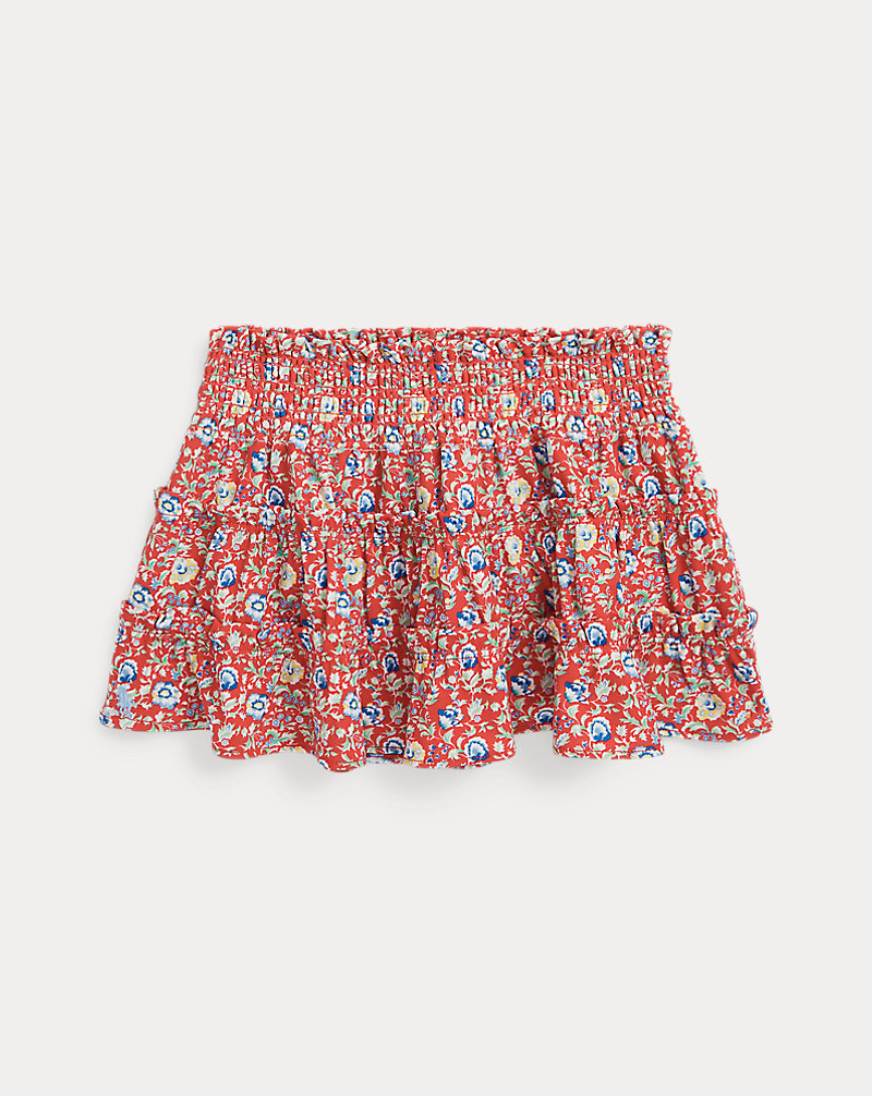 Floral Tiered Crepe Skirt Girls 2-6x 1