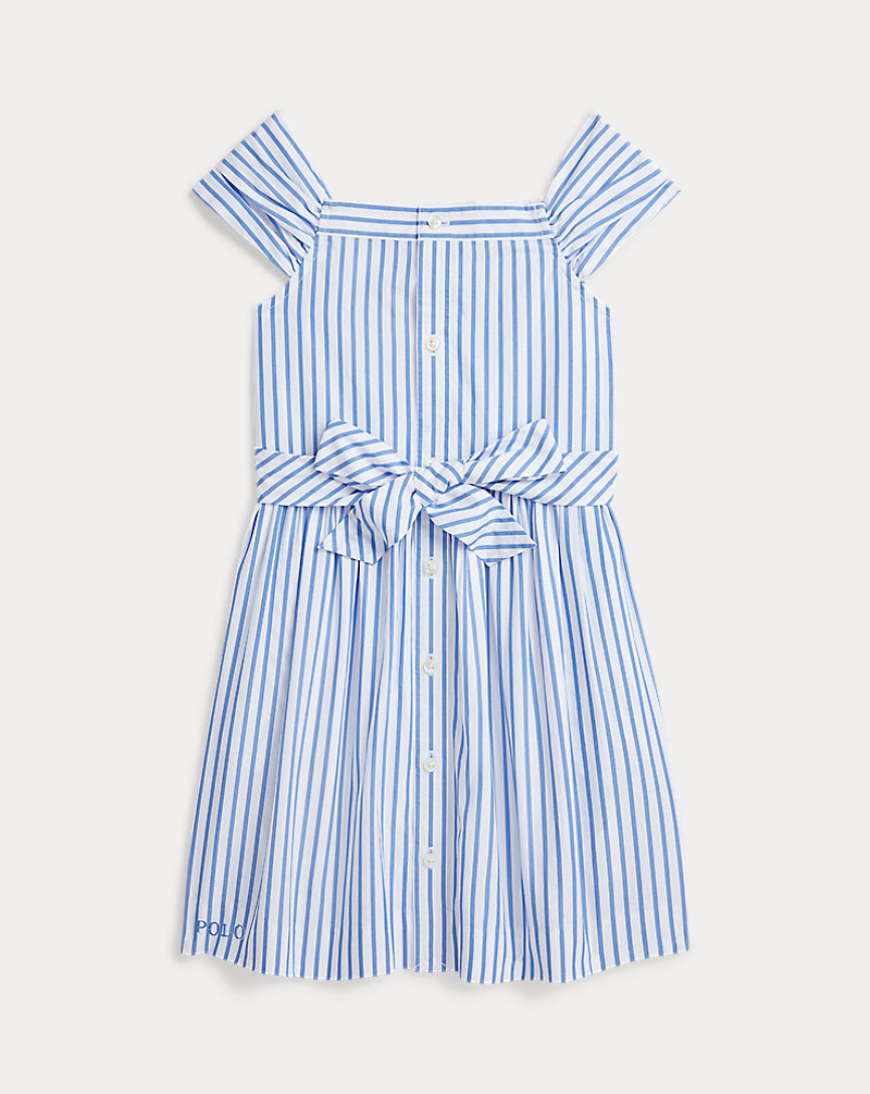 Striped Cotton Poplin Dress Girls 2-6x 1
