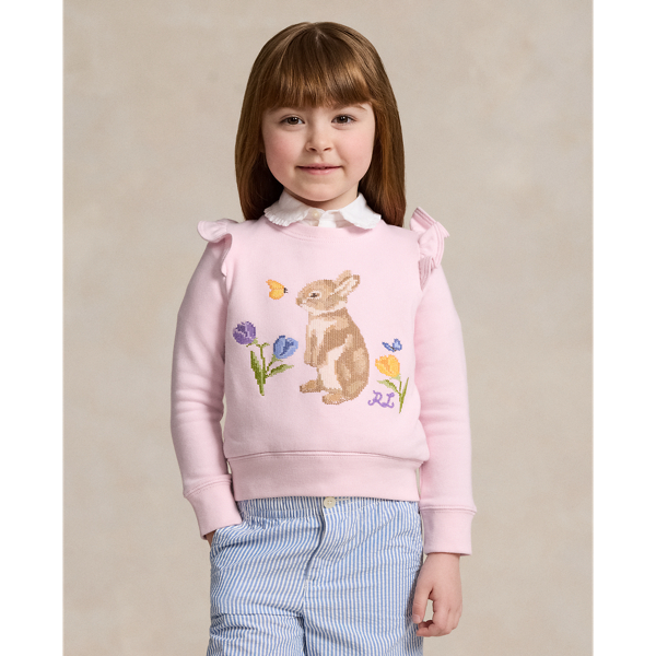 Ruffled Bunny Terry Sweatshirt Girls 2-6x 1