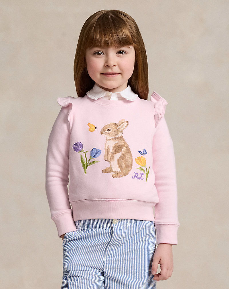Ruffled Bunny Terry Sweatshirt GIRLS 1.5–6.5 YEARS 1