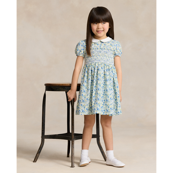 Floral Smocked Cotton Seersucker Dress GIRLS 1.5–6.5 YEARS 1