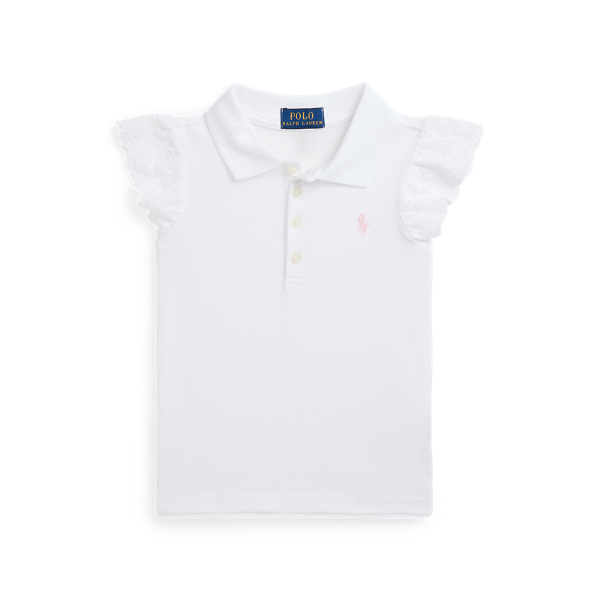 Eyelet Stretch Mesh Polo Shirt