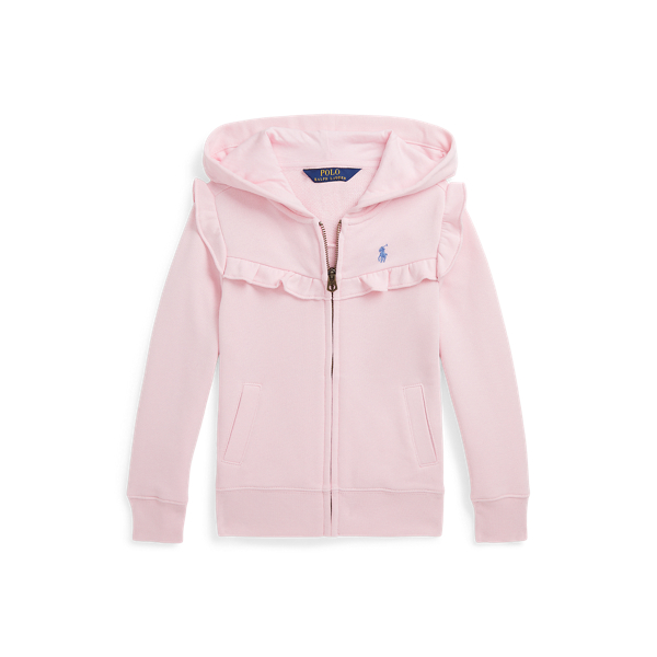 Ruffled Terry Full-Zip Hoodie