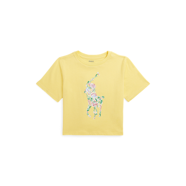 Floral Big Pony Cotton Jersey Boxy Tee