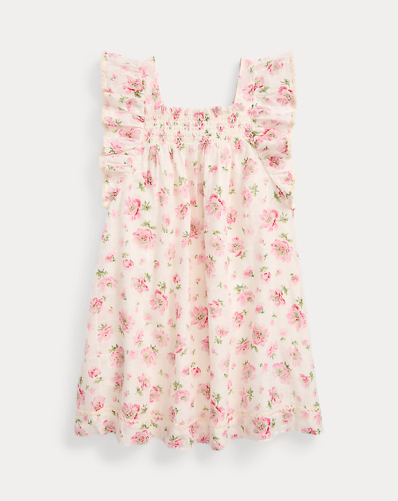 Floral Smocked Cotton Dress Girls 2-6x 1