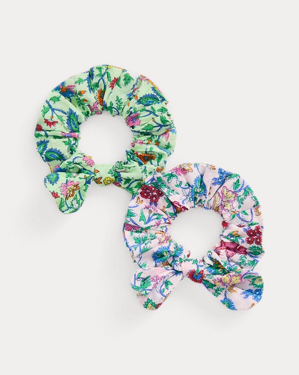 Floral Bow Scrunchie 2-Pack