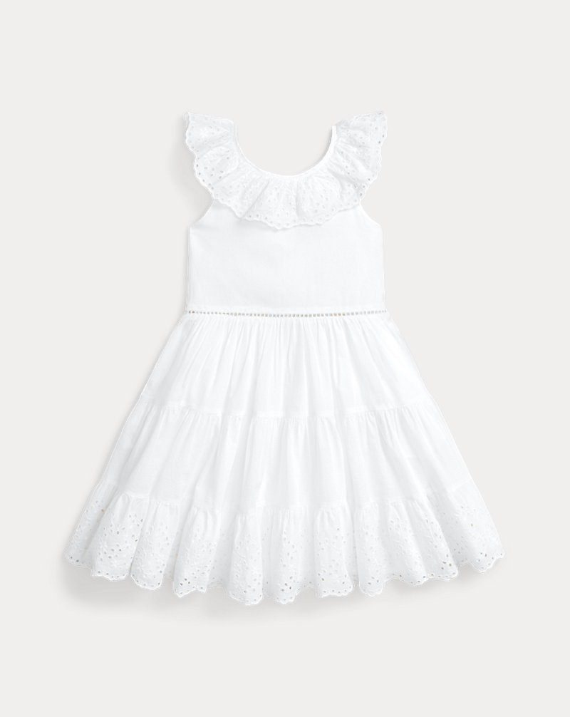 Eyelet-Embroidered Cotton Voile Dress Girls 2-6x 1