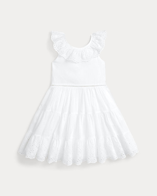 Eyelet-Embroidered Cotton Voile Dress