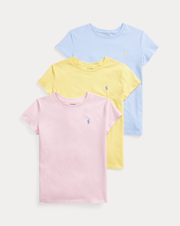 Pack de 3 t-shirts em malha de algodão