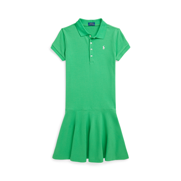 Stretch Mesh Polo Dress