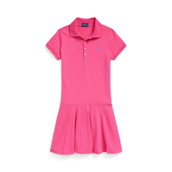 Stretch Mesh Polo Dress