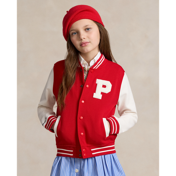 Logo Double-Knit Baseball Jacket GIRLS 7–14 YEARS 1