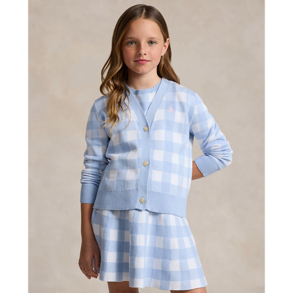 Gingham Boxy Cotton Cardigan GIRLS 7–14 YEARS 1