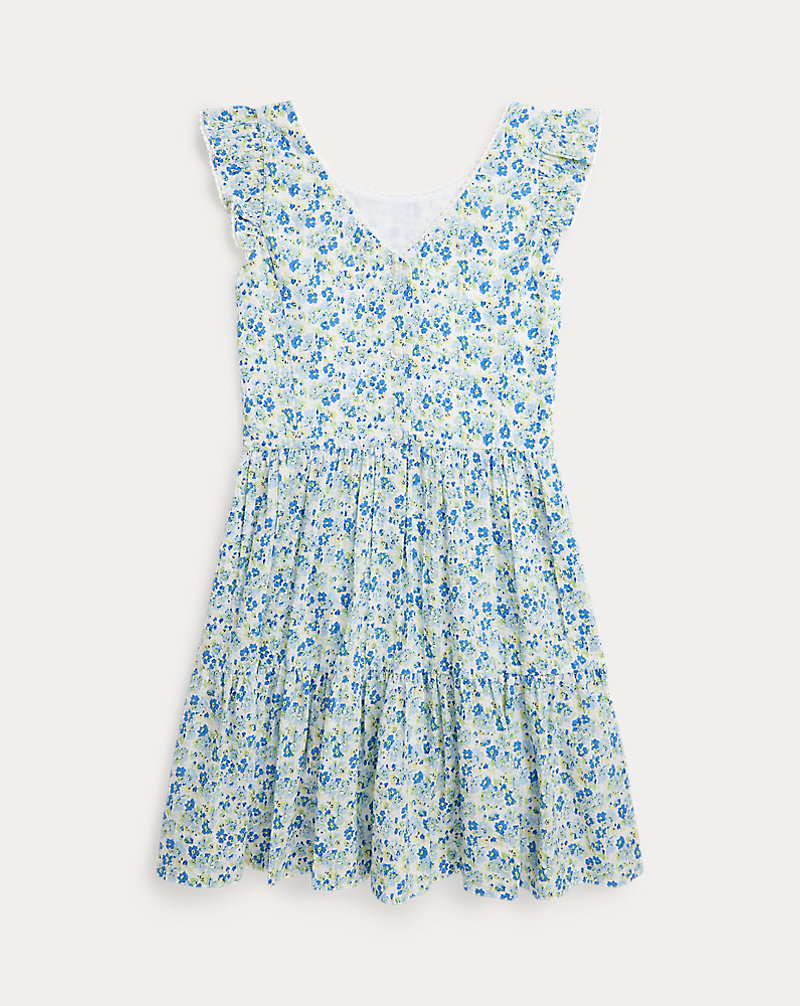 Floral Cotton Seersucker Dress Girls 7-16 1