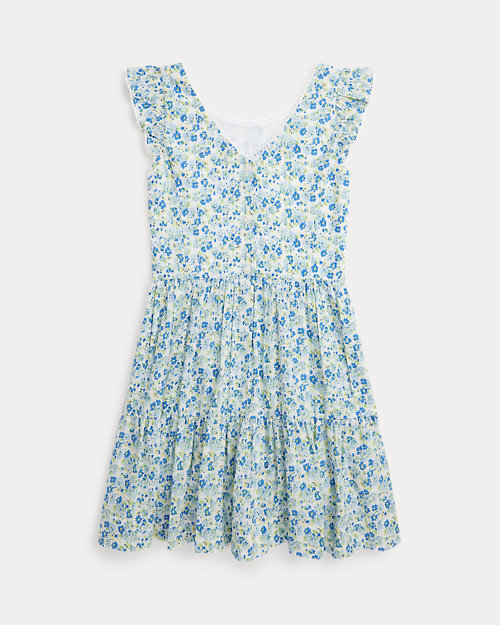 Floral Cotton Seersucker Dress