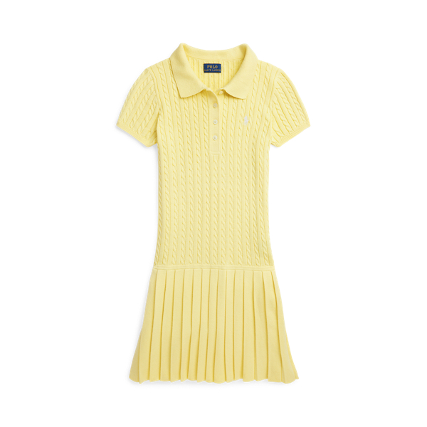 Mini-Cable Cotton-Blend Polo Dress