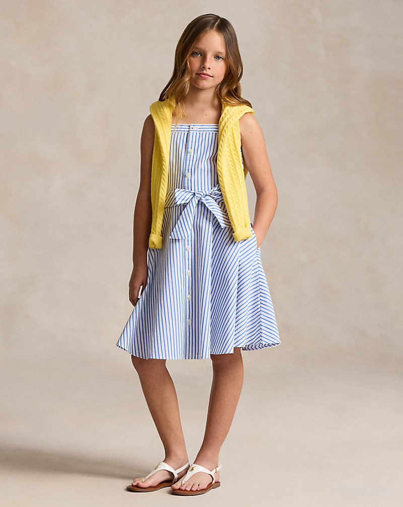Striped Cotton Poplin Dress GIRLS 7–14 YEARS 1