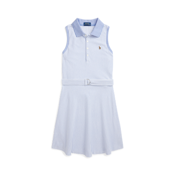 Belted Striped Knit Oxford Polo Dress GIRLS 7–14 YEARS 1