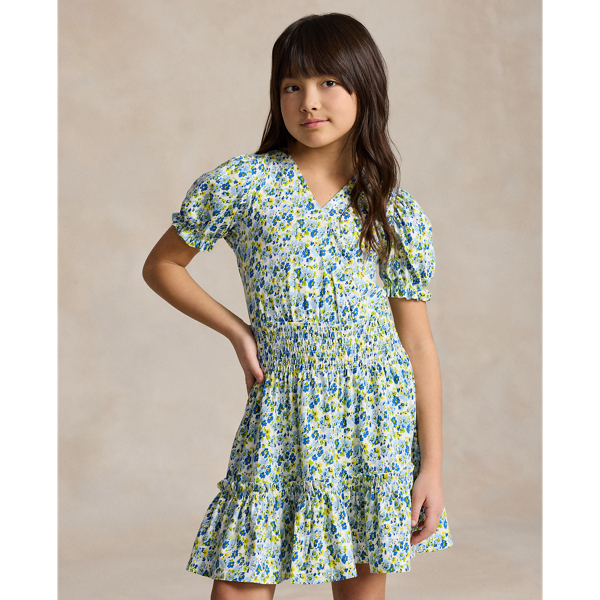 Floral Faux-Wrap Cotton Jersey Dress GIRLS 7–14 YEARS 1