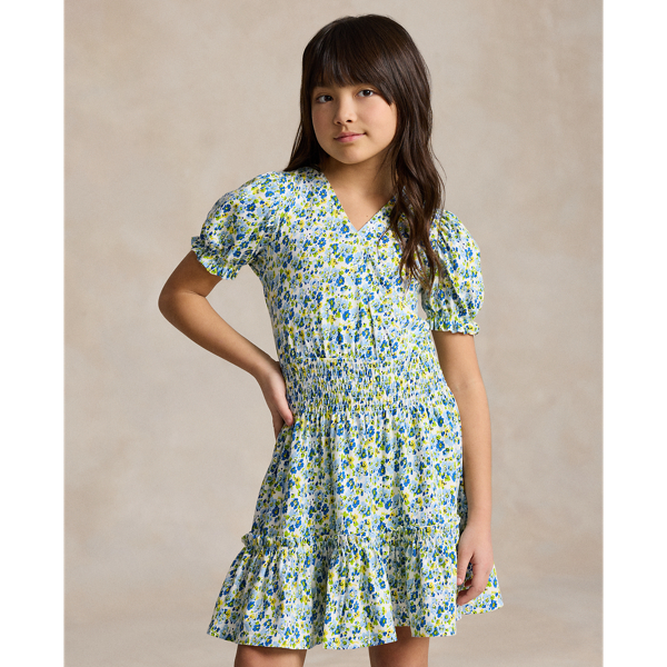 Alma Foral Floral Faux-Wrap Cotton Jersey Dress Girls 7-16 for back to ...
