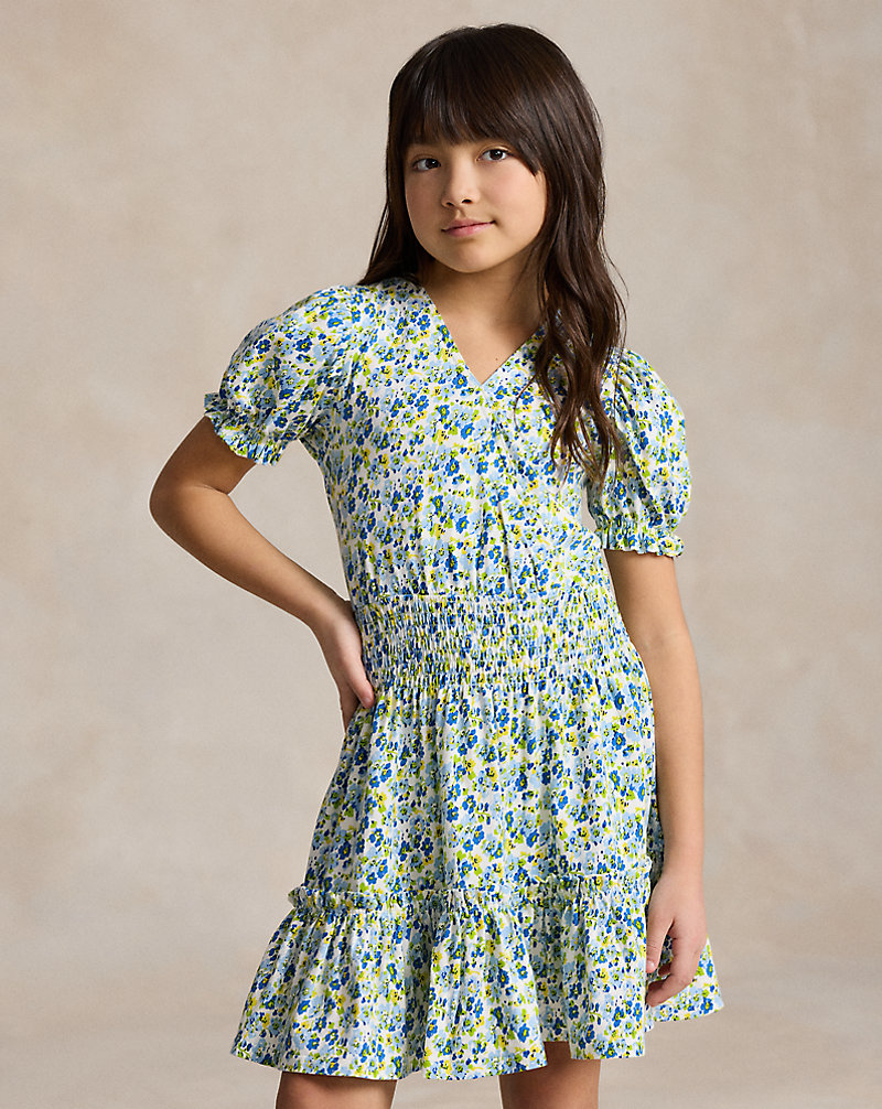 Floral Faux-Wrap Cotton Jersey Dress GIRLS 7–14 YEARS 1