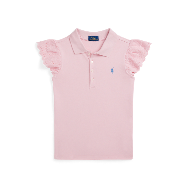 Eyelet Stretch Mesh Polo Shirt