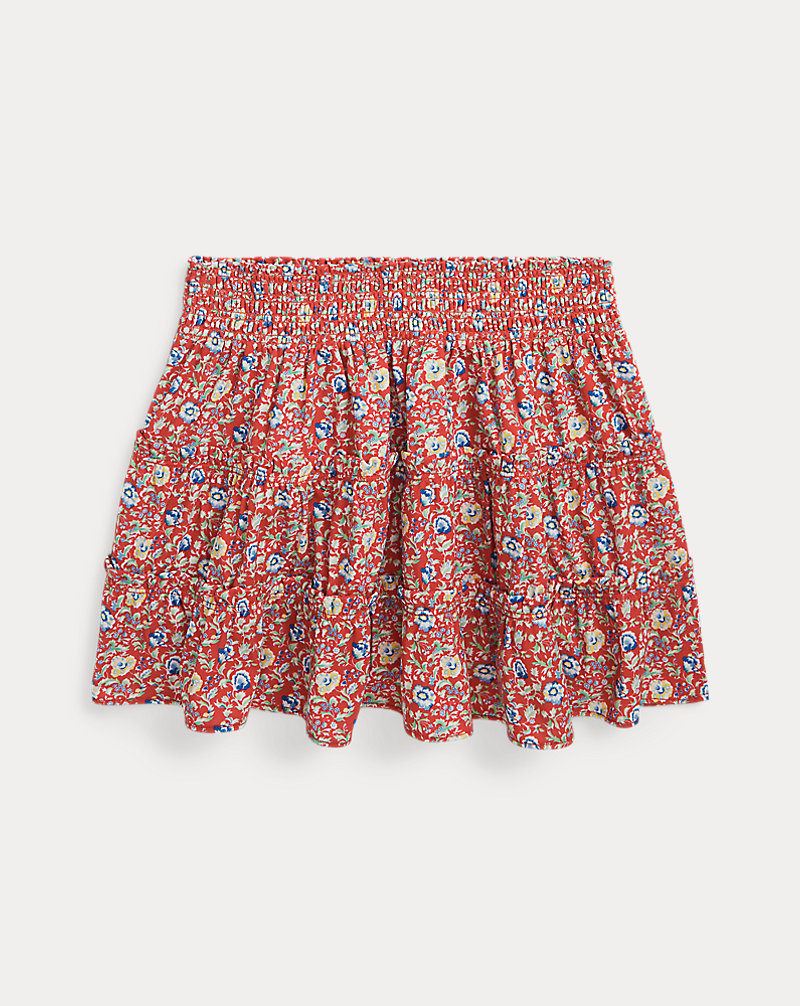 Floral Tiered Crepe Skirt Girls 7-16 1