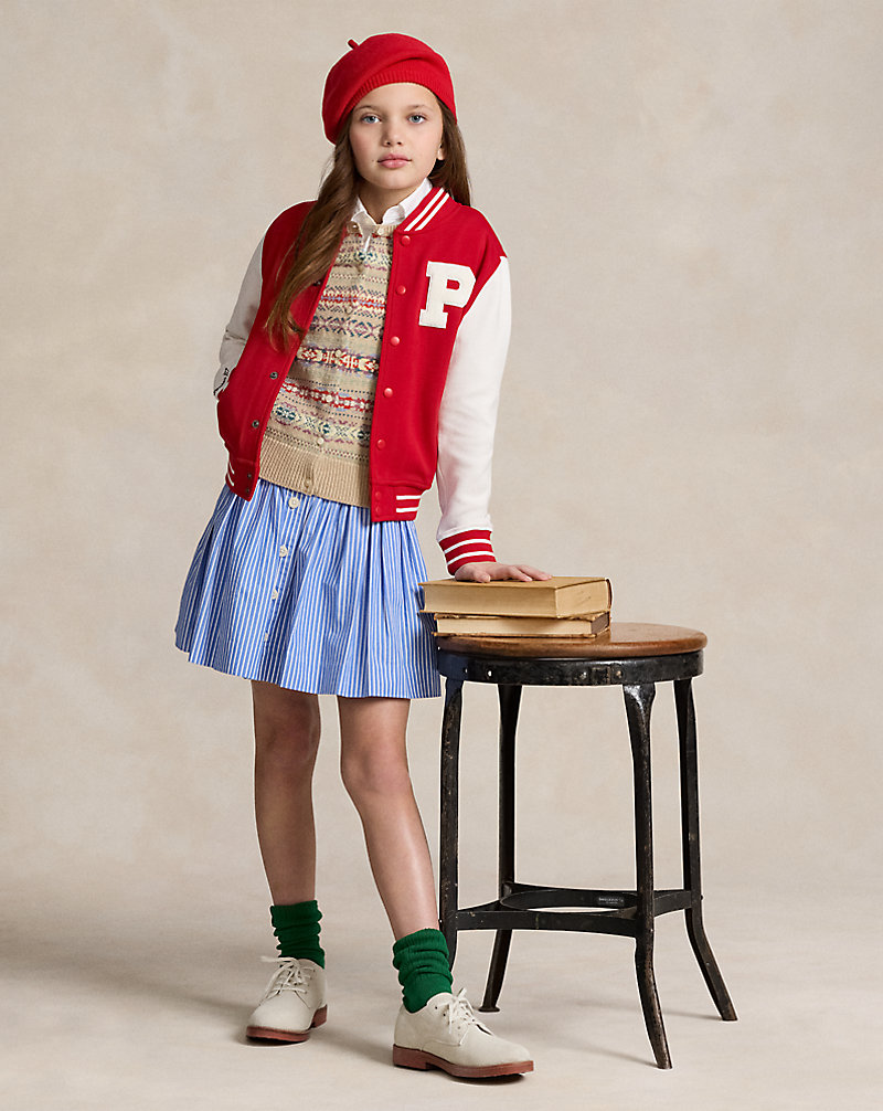 Striped Cotton Poplin Skirt GIRLS 7–14 YEARS 1
