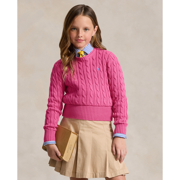 Cable-Knit Cotton Jumper GIRLS 7–14 YEARS 1