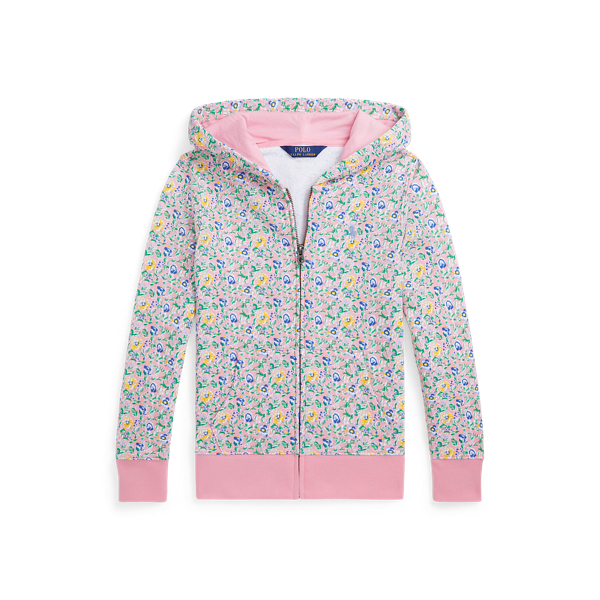 Floral French Terry Full Zip Hoodie