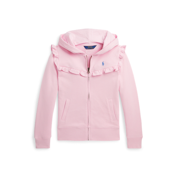 Ruffled Terry Full-Zip Hoodie