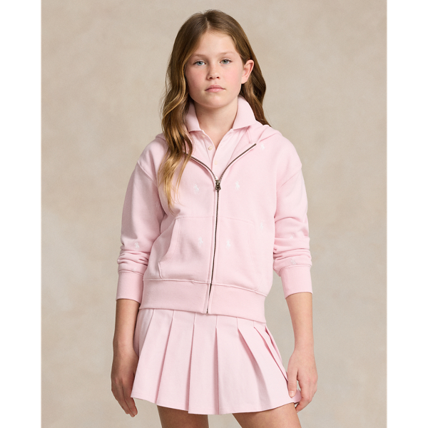 THE SET Meisje THE SET 2 fleece hoodies met rits en