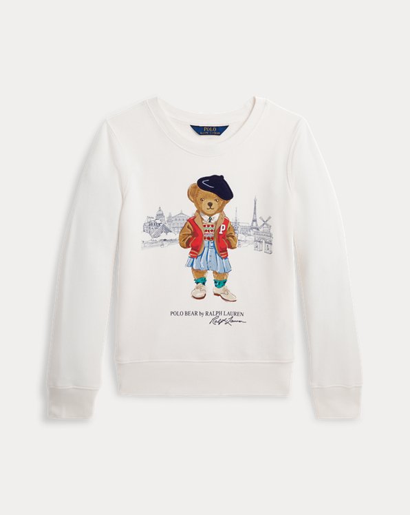 Badstof sweatshirt met Polo Bear Paris 