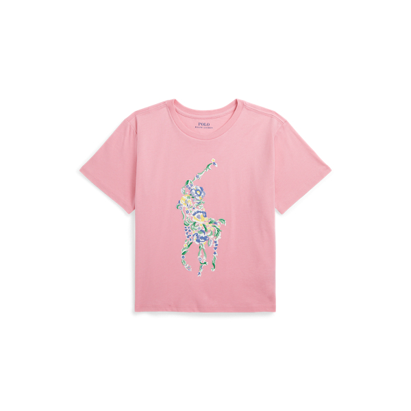 Vintage Ralph Lauren pink preppy horse baby tee