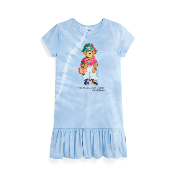 Tie-Dye Polo Bear Cotton Tee Dress