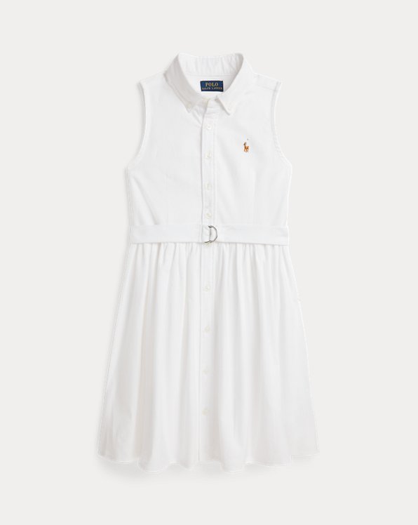 Belted Cotton Oxford Shirtdress