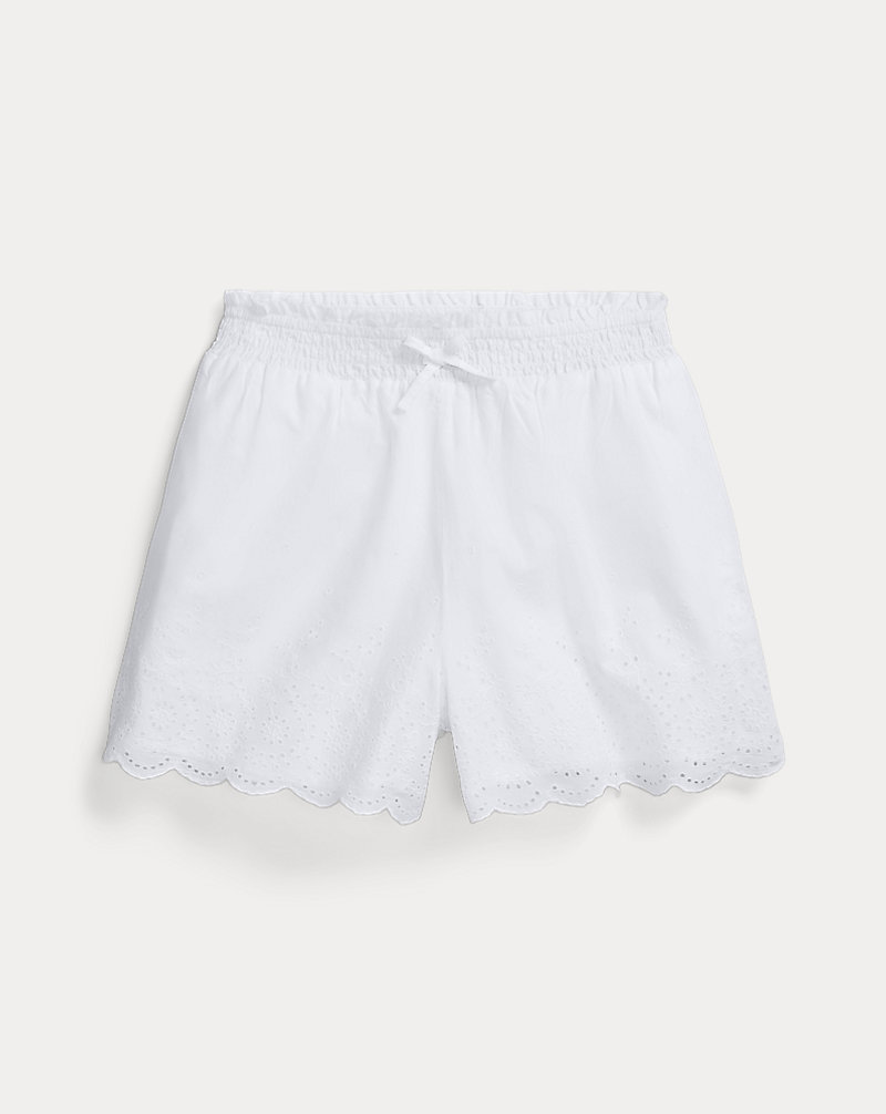 Eyelet-Embroidered Cotton Voile Short Girls 7-16 1