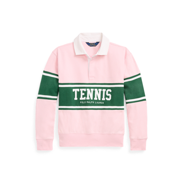 Rugby-Sweatshirt mit Tennisgrafik