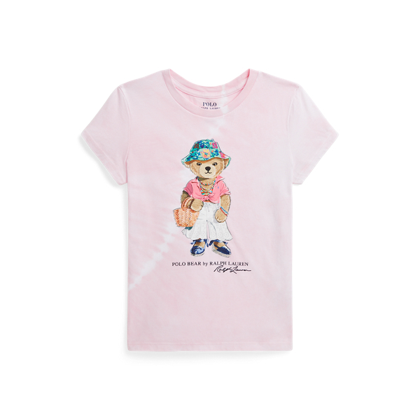 Polo Bear Tie-Dye Cotton Jersey Tee