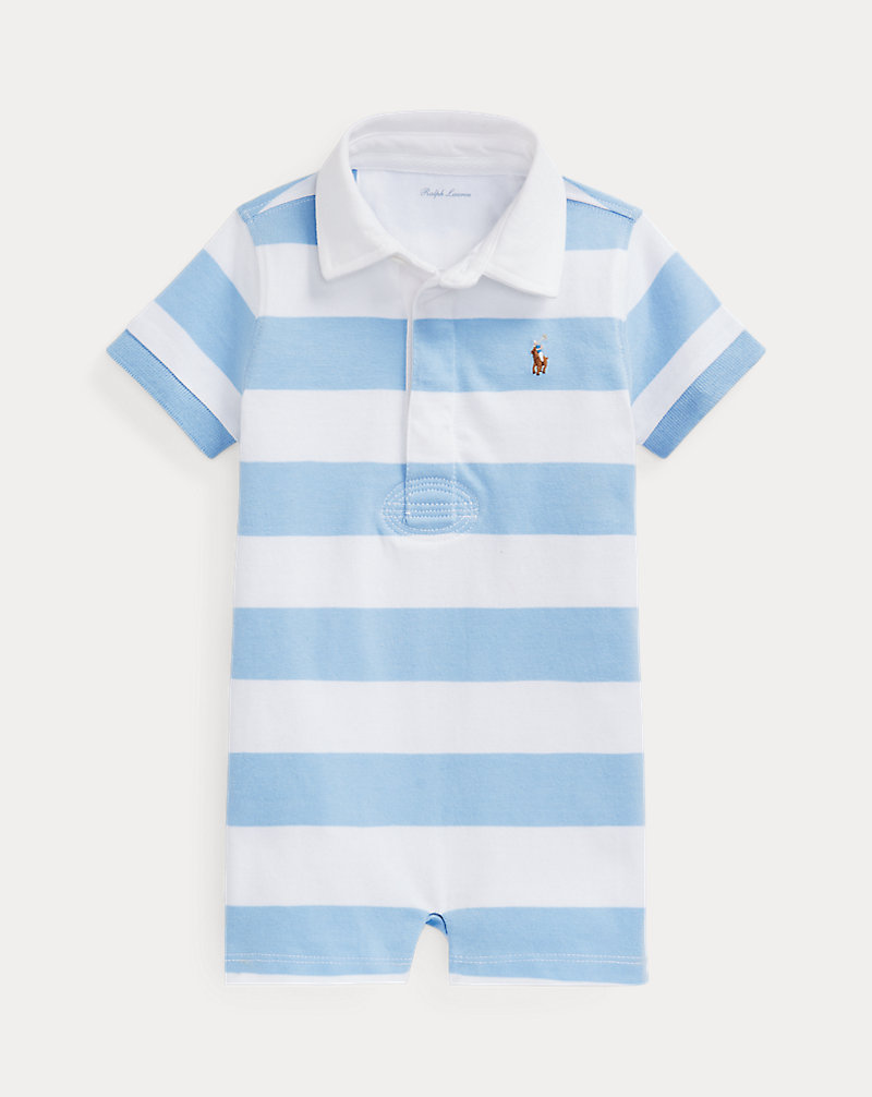 Striped Cotton Rugby Shortall Baby Boy 1
