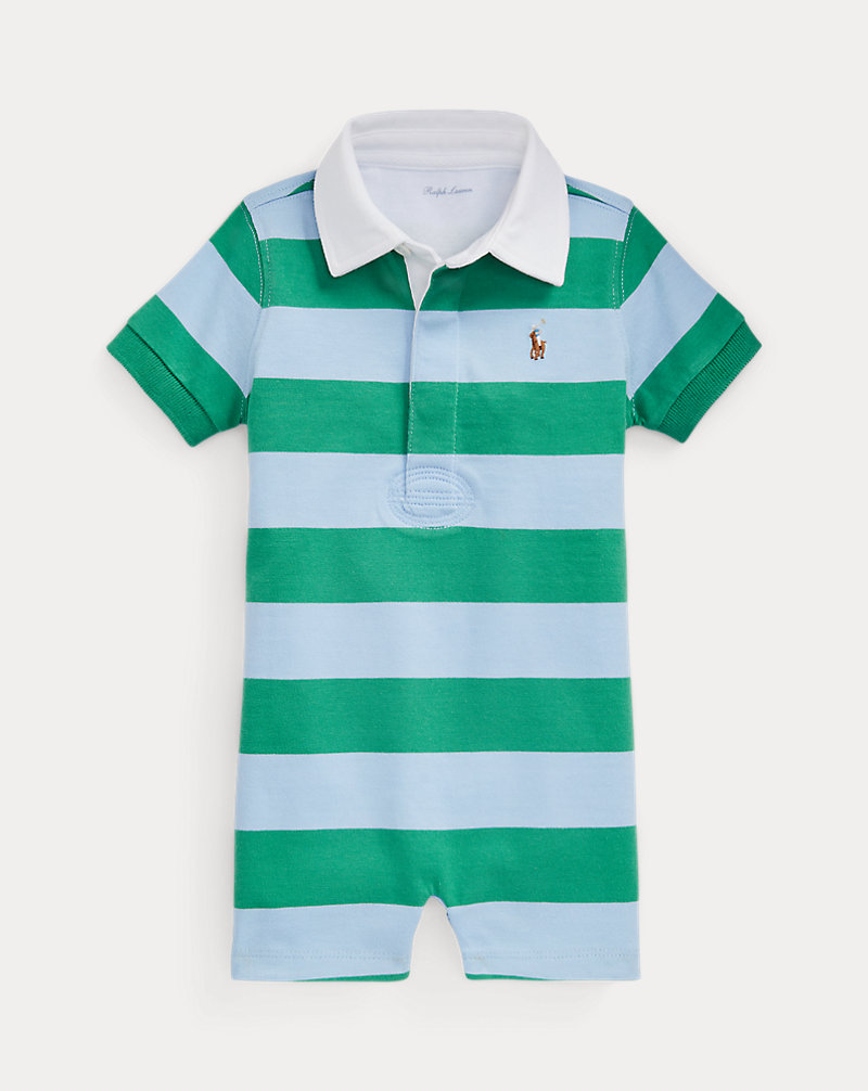 Striped Cotton Rugby Shortall Baby Boy 1