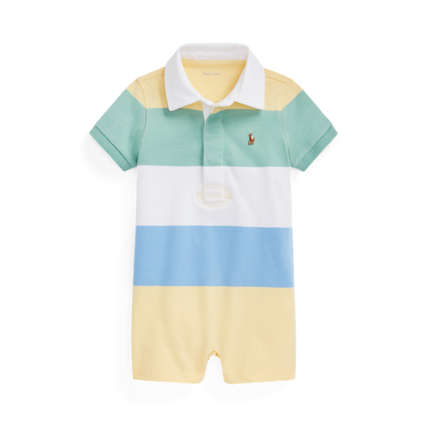 Striped Cotton Jersey Rugby Shortall Baby Boy 1