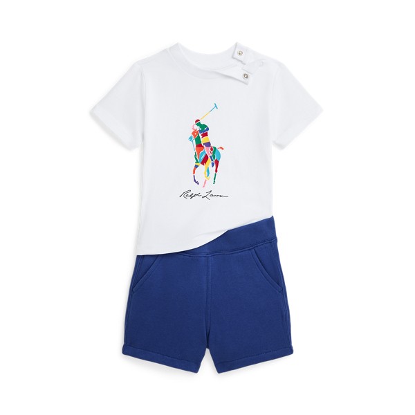 Big Pony Cotton Tee &amp; Fleece Short Set